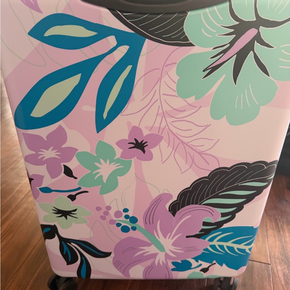 Vera Bradley Pink Floral Hardside Spinner Luggage - Picture 2 of 6